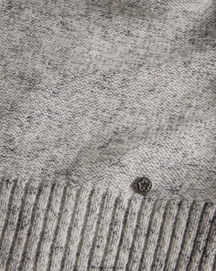 être Ted Baker femmes noryah pull à manches longues et col en V marnes grises FR8J42354 vêtements