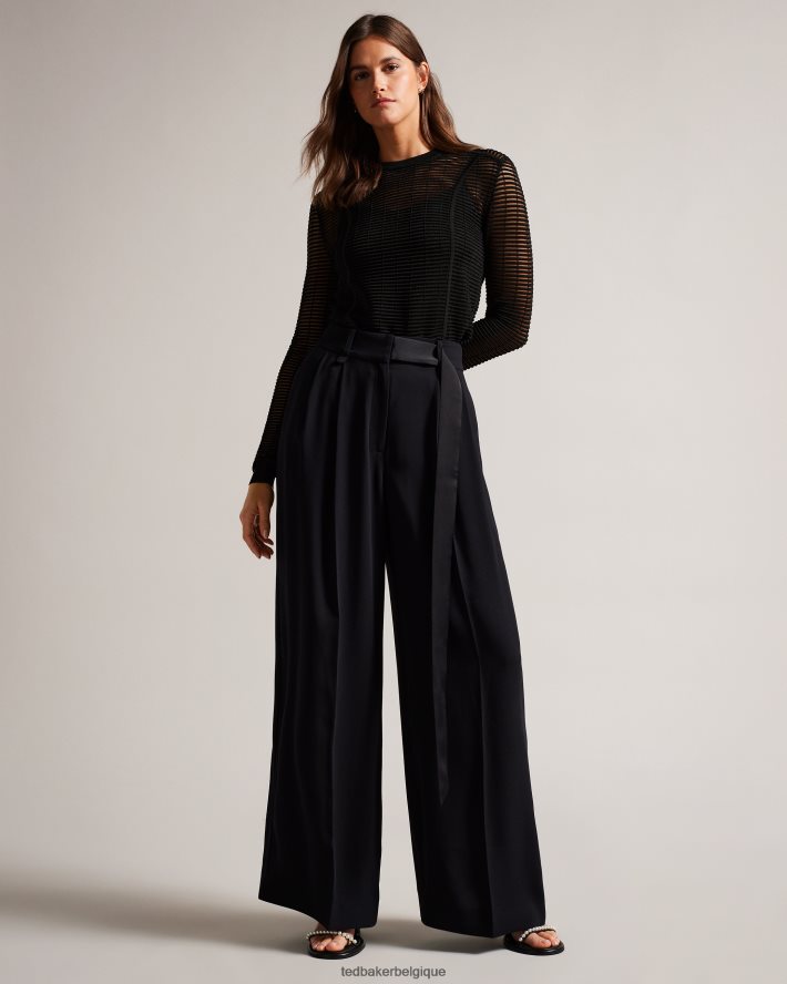 être Ted Baker femmes roshila - pull coupe slim texturé noir FR8J42437 vêtements