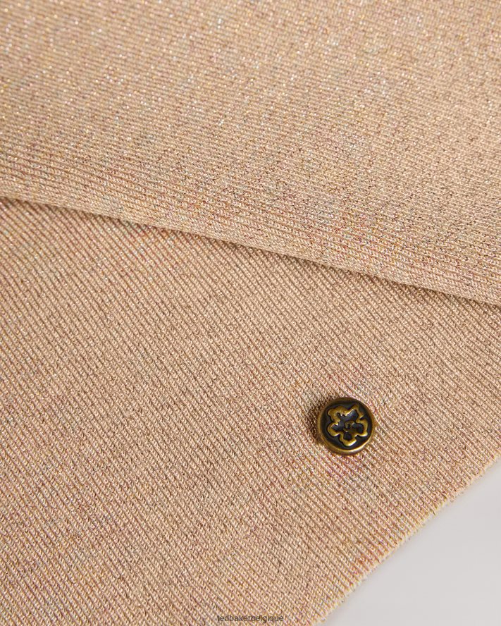 être Ted Baker femmes eloisy - haut en maille croisée coupe slim rose sombre FR8J42110 vêtements