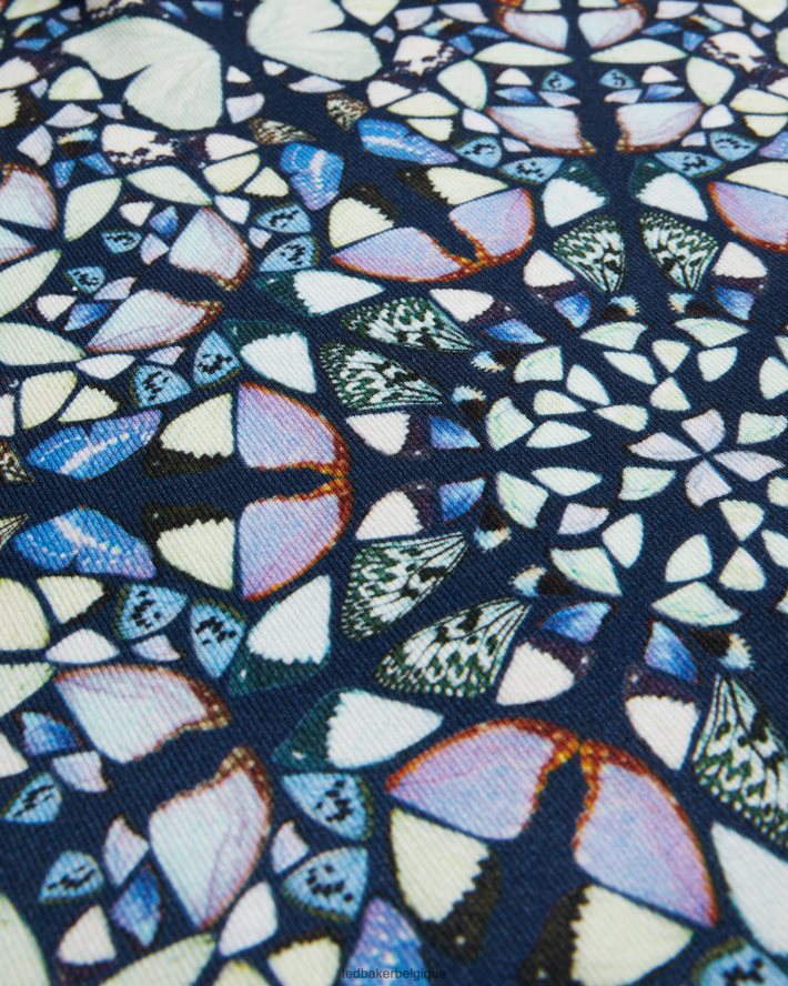 être Ted Baker femmes Ashlina - Haut coupe boxy à imprimé kaléidoscope bleu moyen FR8J42116 vêtements