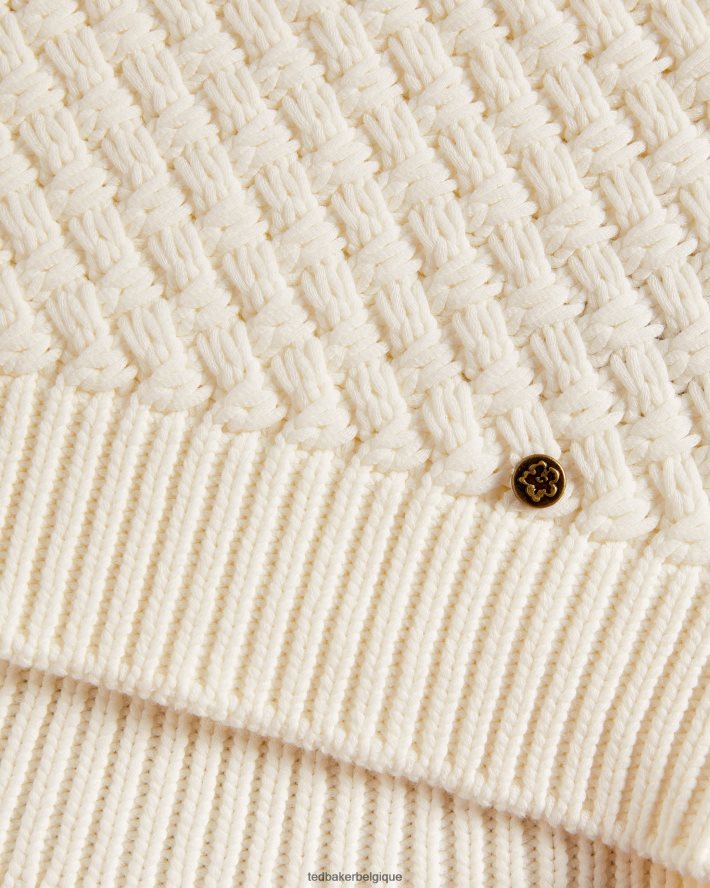 être Ted Baker femmes débardeur stena en point de basket blanc FR8J42400 vêtements