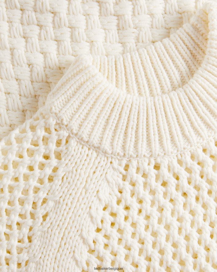 être Ted Baker femmes débardeur stena en point de basket blanc FR8J42400 vêtements