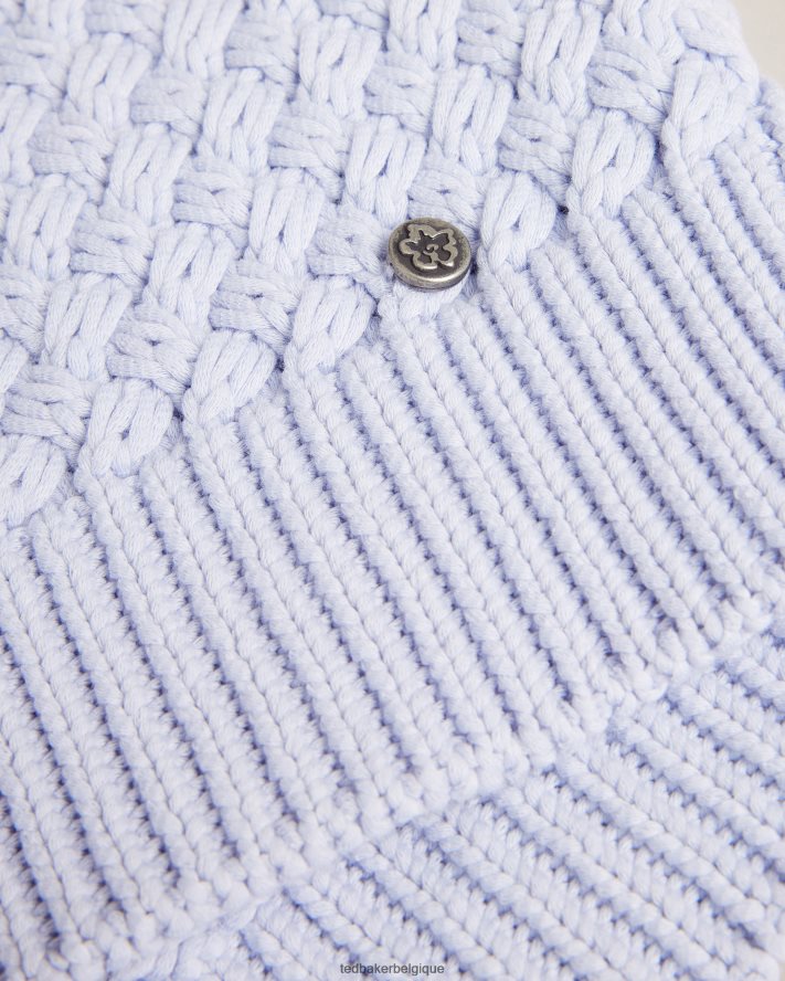 être Ted Baker femmes débardeur stena en point de basket bleu bébé FR8J42142 vêtements