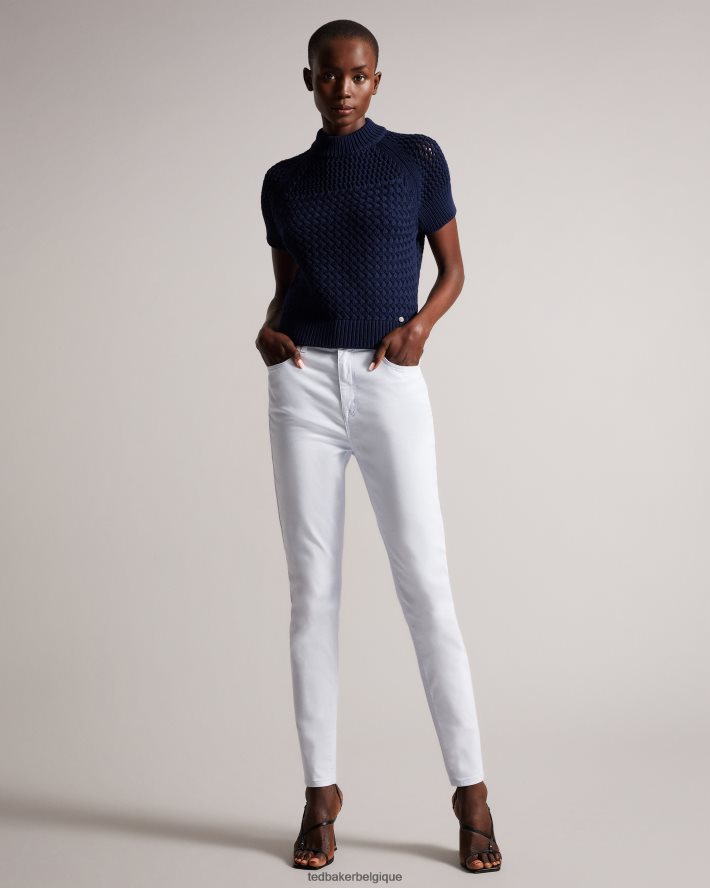 être Ted Baker femmes débardeur stena en point de basket bleu foncé FR8J42276 vêtements