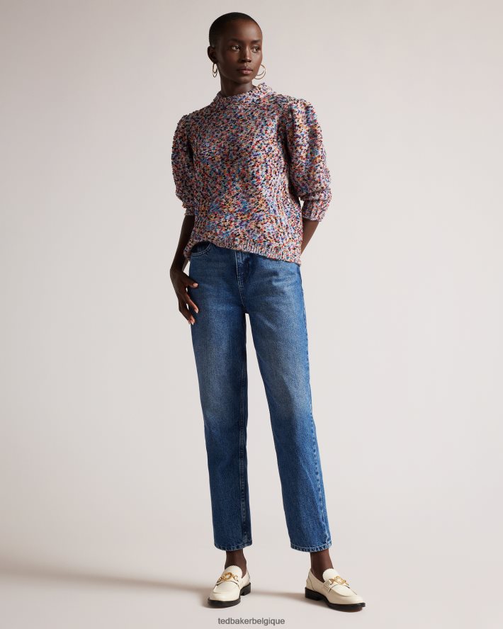 être Ted Baker femmes Ellinai - Pull bouclé à manches extrêmes noir FR8J42460 vêtements