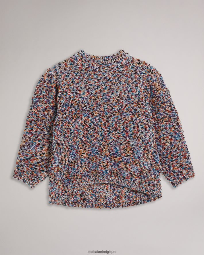 être Ted Baker femmes Ellinai - Pull bouclé à manches extrêmes noir FR8J42460 vêtements