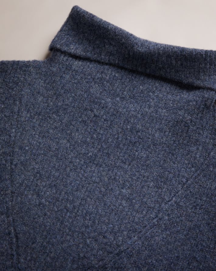 être Ted Baker femmes pull à col montant cchloe marine FR8J42435 vêtements