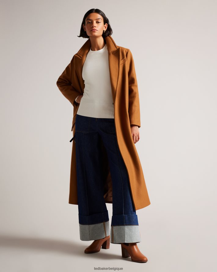 être Ted Baker femmes pull à détails plissés Piyton blanc FR8J42111 vêtements