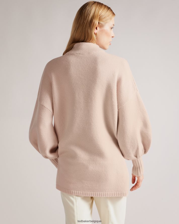 être Ted Baker femmes pull oversize à col cheminée rruuby rose foncé FR8J42461 vêtements