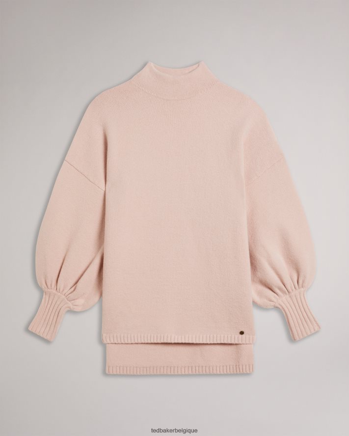 être Ted Baker femmes pull oversize à col cheminée rruuby rose foncé FR8J42461 vêtements