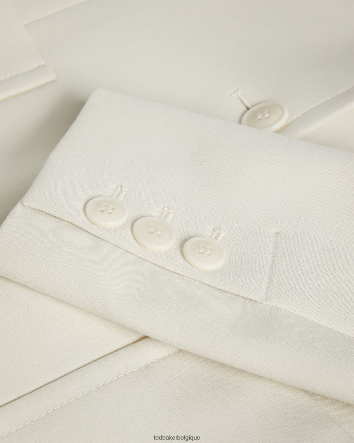 être Ted Baker femmes blazer ambero à simple boutonnage sans col naturel FR8J42217 vêtements