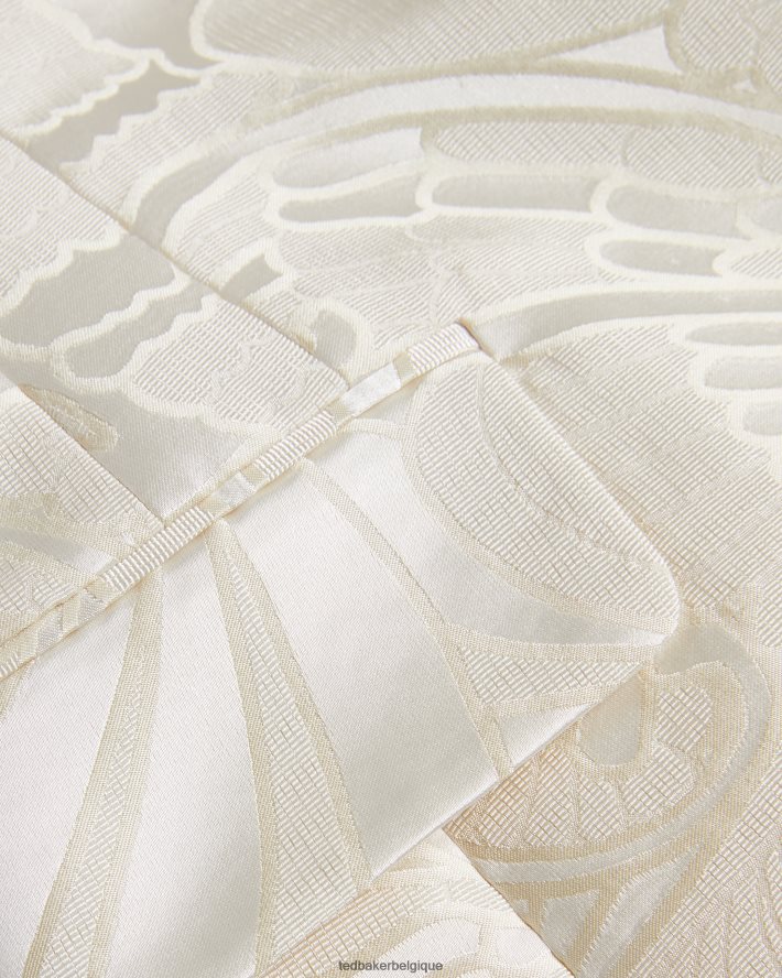 être Ted Baker femmes blazer jacquard coupe slim à simple boutonnage majia naturel FR8J42303 vêtements