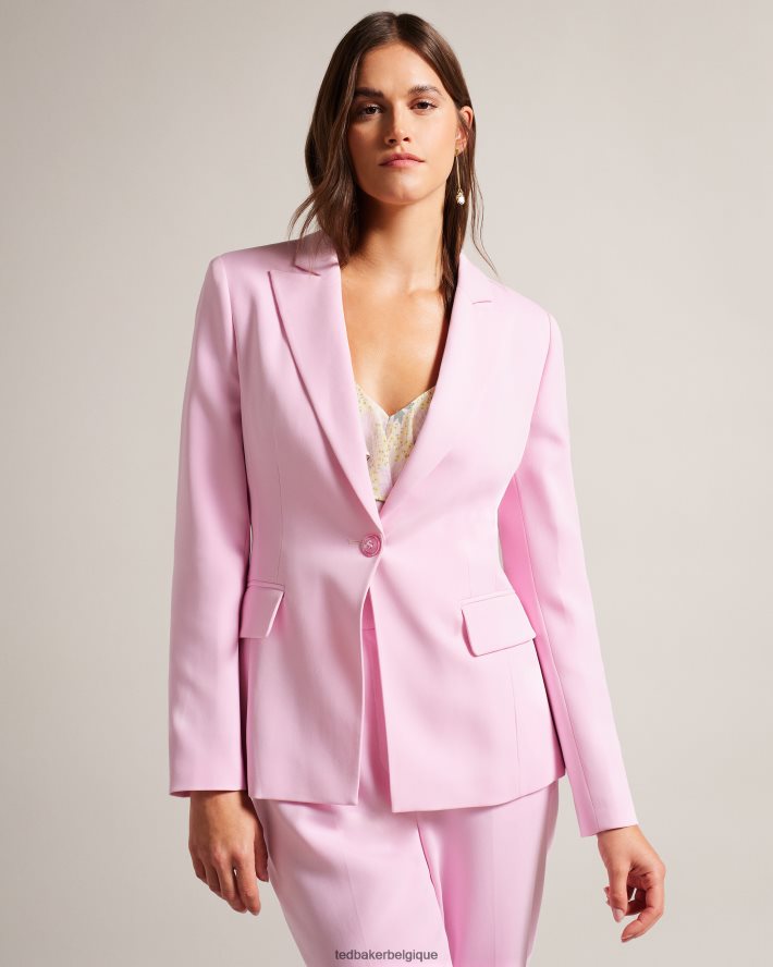 être Ted Baker femmes myyia blazer slim à simple boutonnage lilas FR8J42243 vêtements