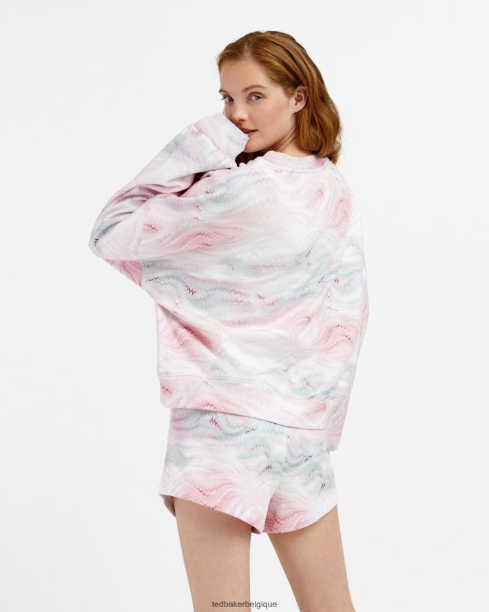 être Ted Baker femmes Adessa - Pull à logo tie-dye rose clair FR8J42628 vêtements