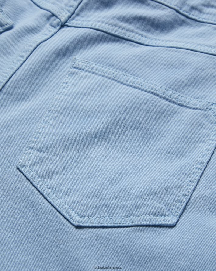 être Ted Baker femmes Jean à jambe droite Zandin avec empiècement sur le devant et détails plissés lavage léger FR8J42616 vêtements