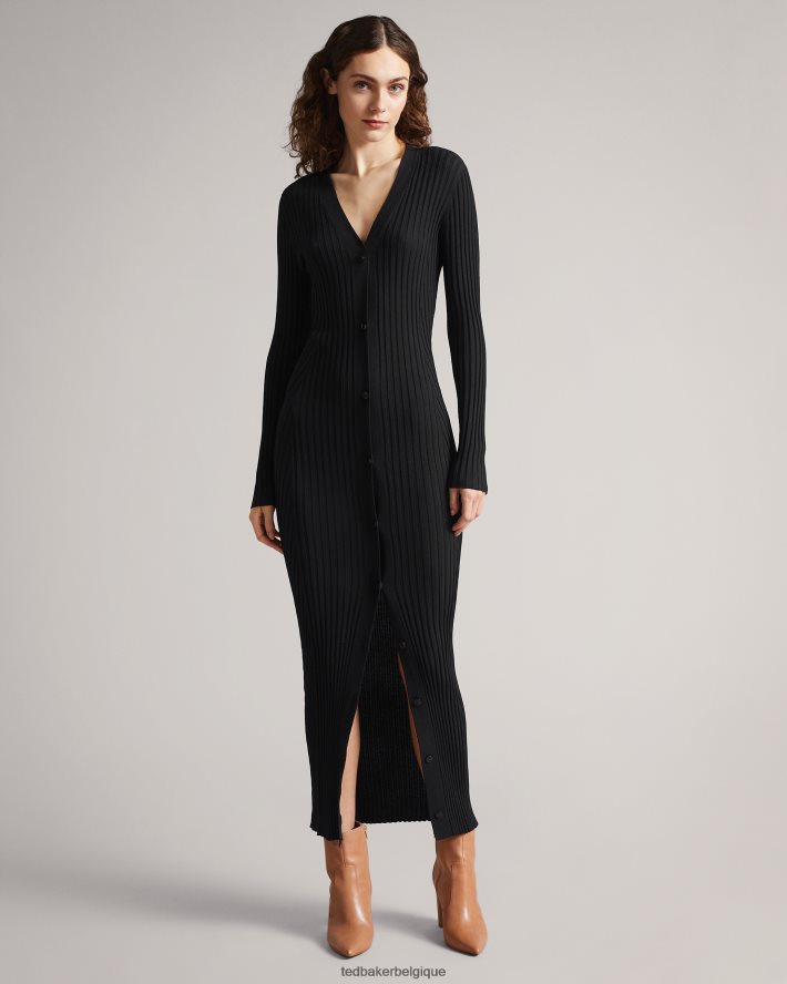 être Ted Baker femmes nardaa cardigan longline noir FR8J42602 vêtements
