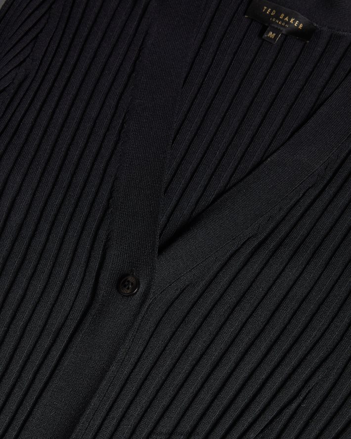 être Ted Baker femmes nardaa cardigan longline noir FR8J42602 vêtements