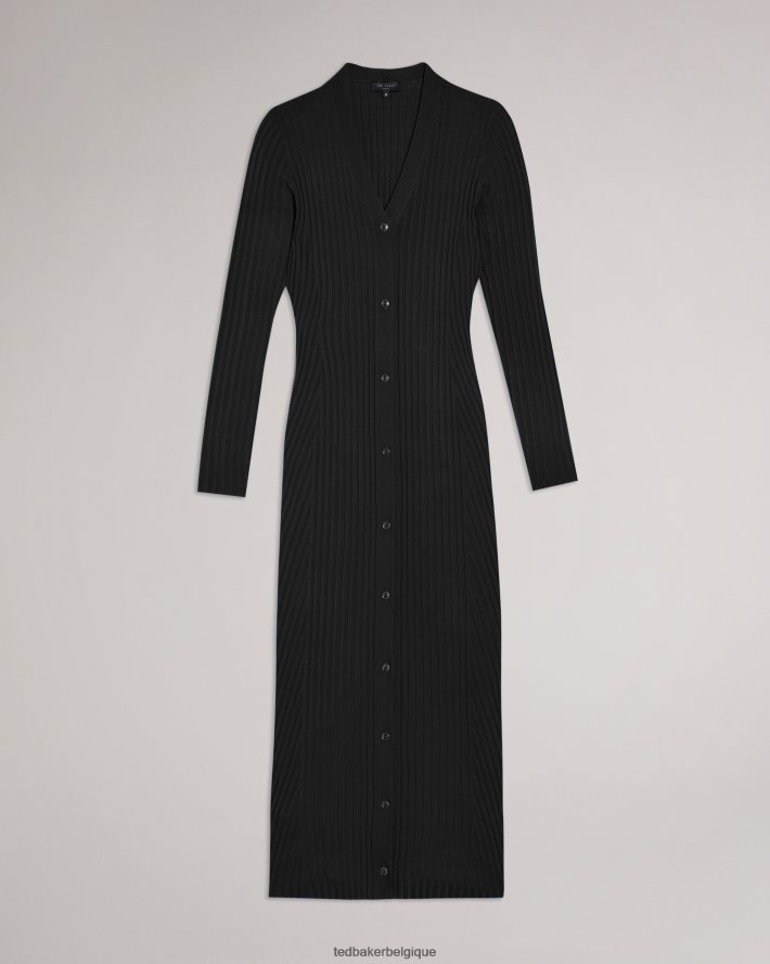 être Ted Baker femmes nardaa cardigan longline noir FR8J42602 vêtements