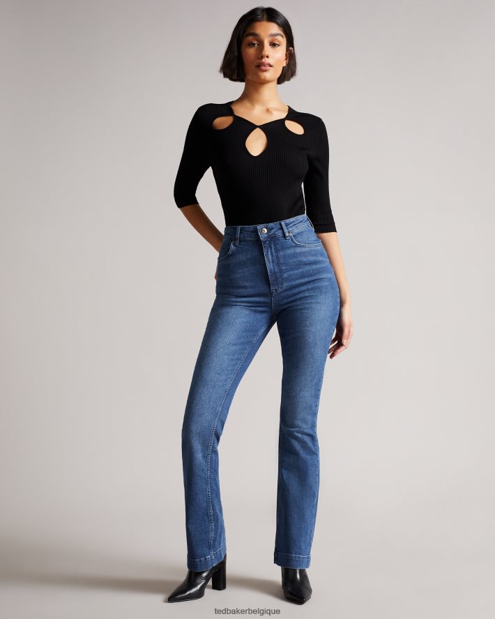 être Ted Baker femmes piamo jean évasé lavage foncé FR8J42583 vêtements