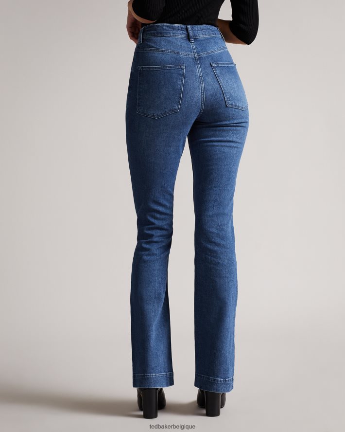 être Ted Baker femmes piamo jean évasé lavage foncé FR8J42583 vêtements