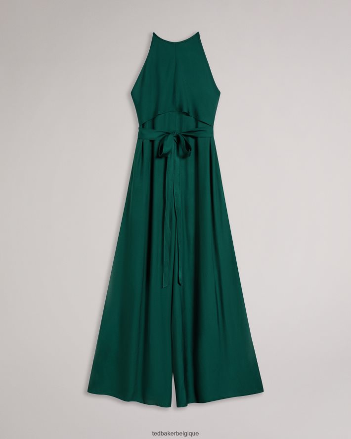 être Ted Baker femmes Meriahh - Combinaison dos nu avec corsage cache-cœur vert foncé FR8J42168 vêtements