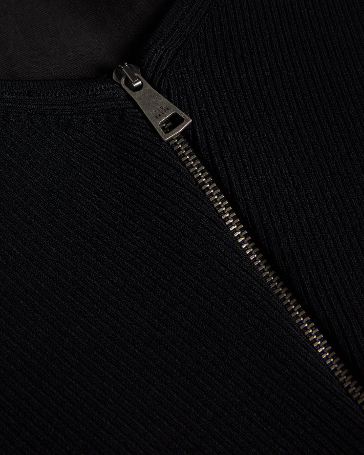 être Ted Baker femmes Tabbiaa - Combinaison large à corsage en maille noir FR8J4232 vêtements