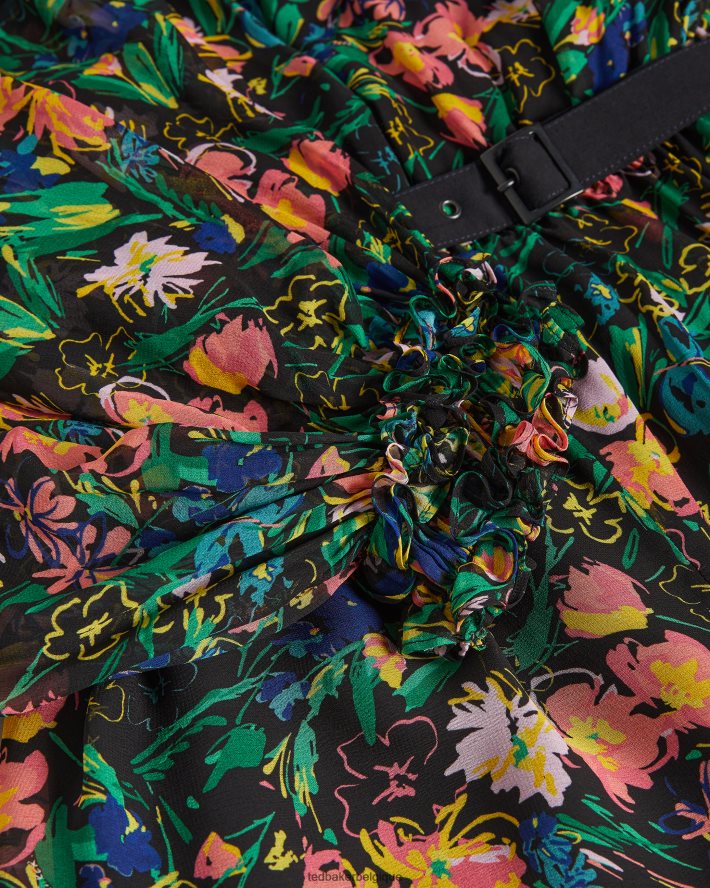 être Ted Baker femmes combishort Verine avec manche de blouson exagérée noir FR8J42618 vêtements