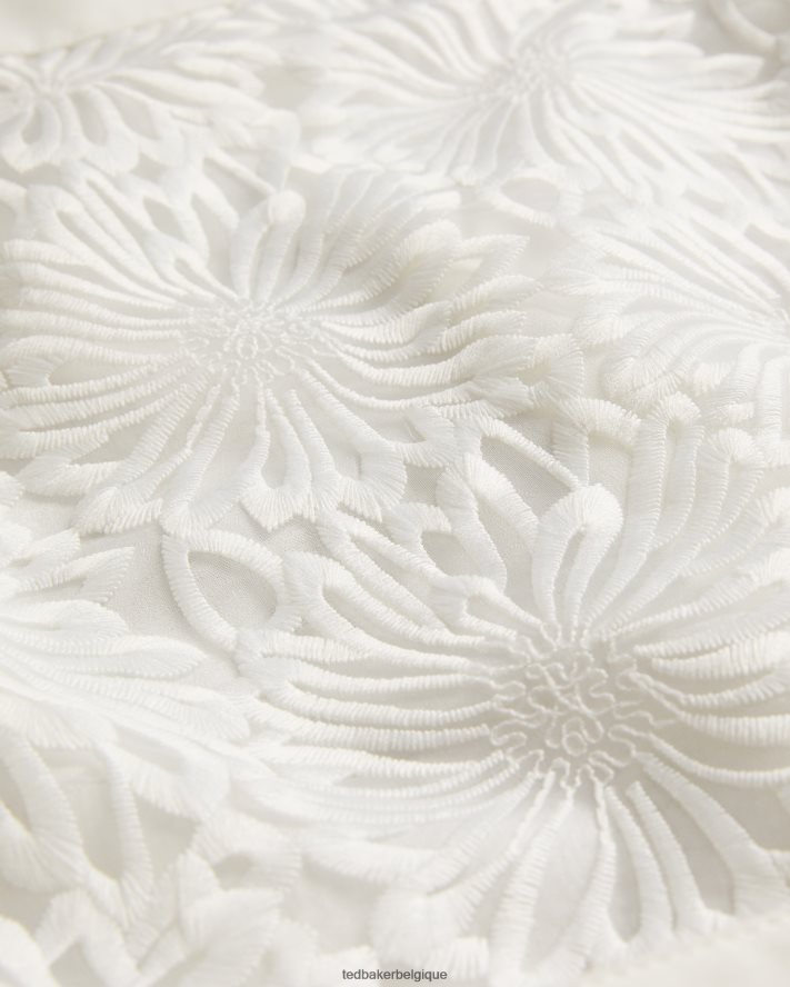 être Ted Baker femmes combishort finliee sans manches avec ceinture blanc FR8J42219 vêtements