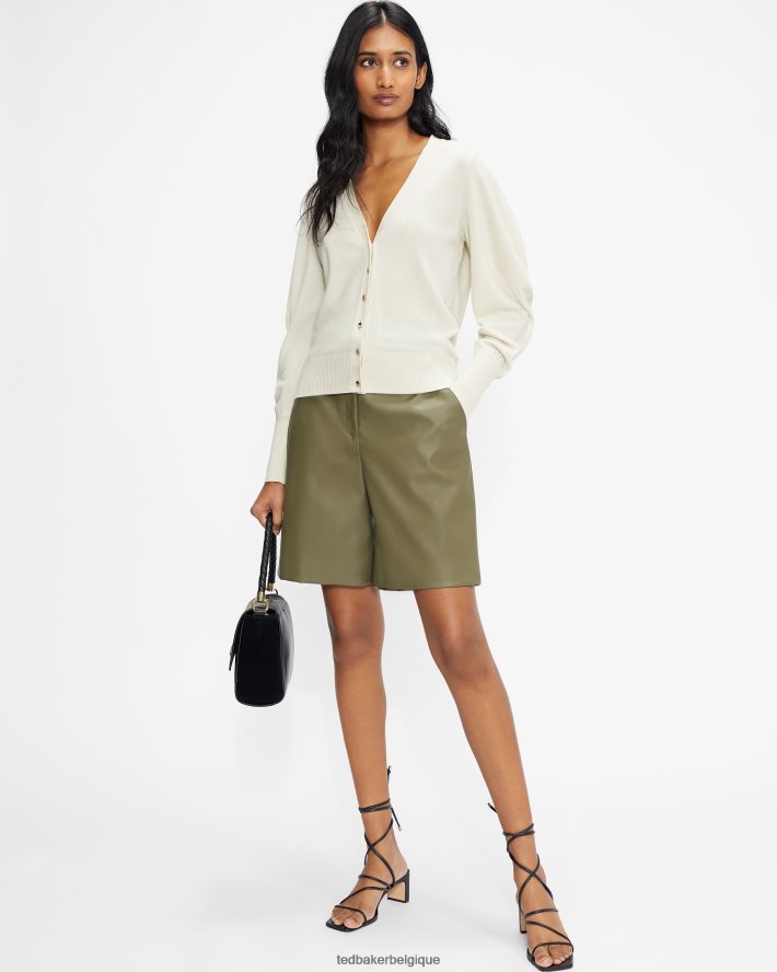 être Ted Baker femmes astryyd - cardigan à manches drapées naturel FR8J42521 vêtements