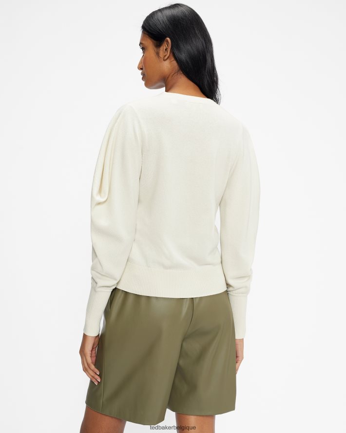 être Ted Baker femmes astryyd - cardigan à manches drapées naturel FR8J42521 vêtements