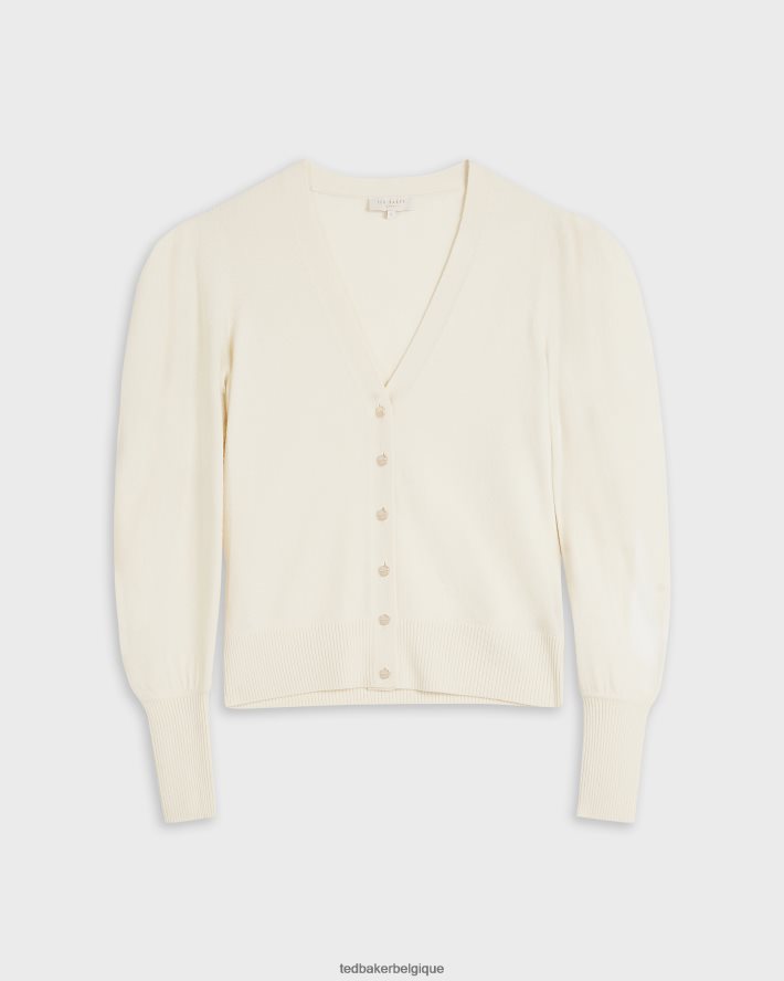 être Ted Baker femmes astryyd - cardigan à manches drapées naturel FR8J42521 vêtements