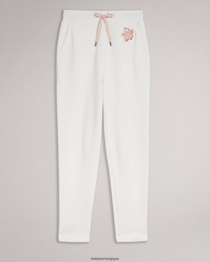 être Ted Baker femmes bas de jogging magnolia ton sur ton dorrine blanc FR8J42637 vêtements