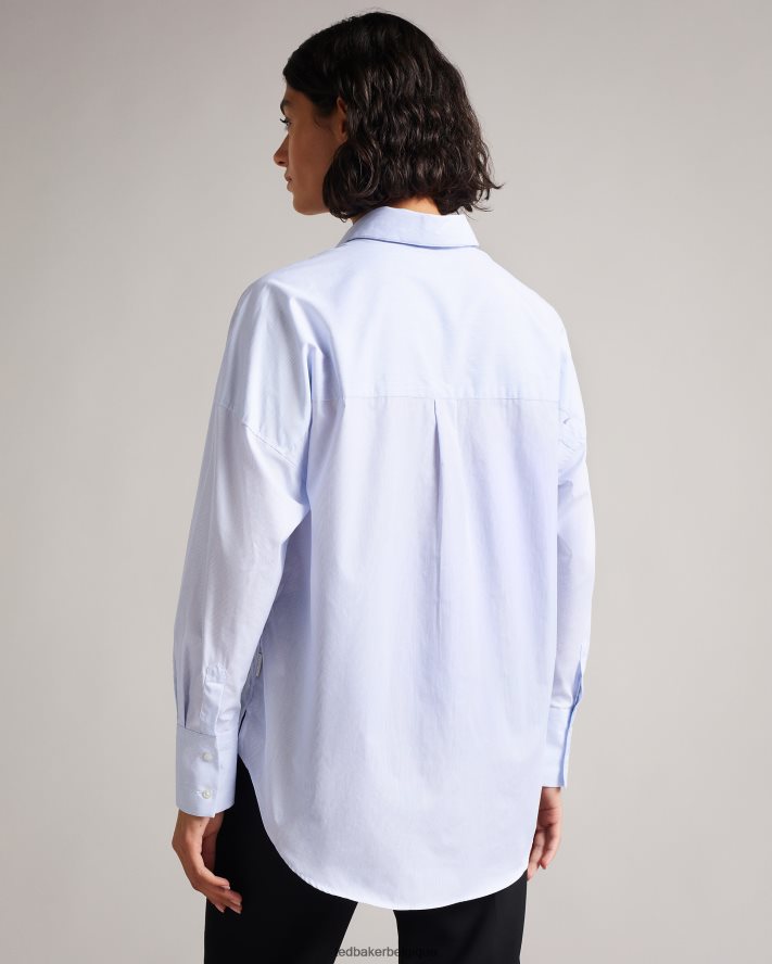 être Ted Baker femmes chemise rayée afllua blanc FR8J42518 vêtements