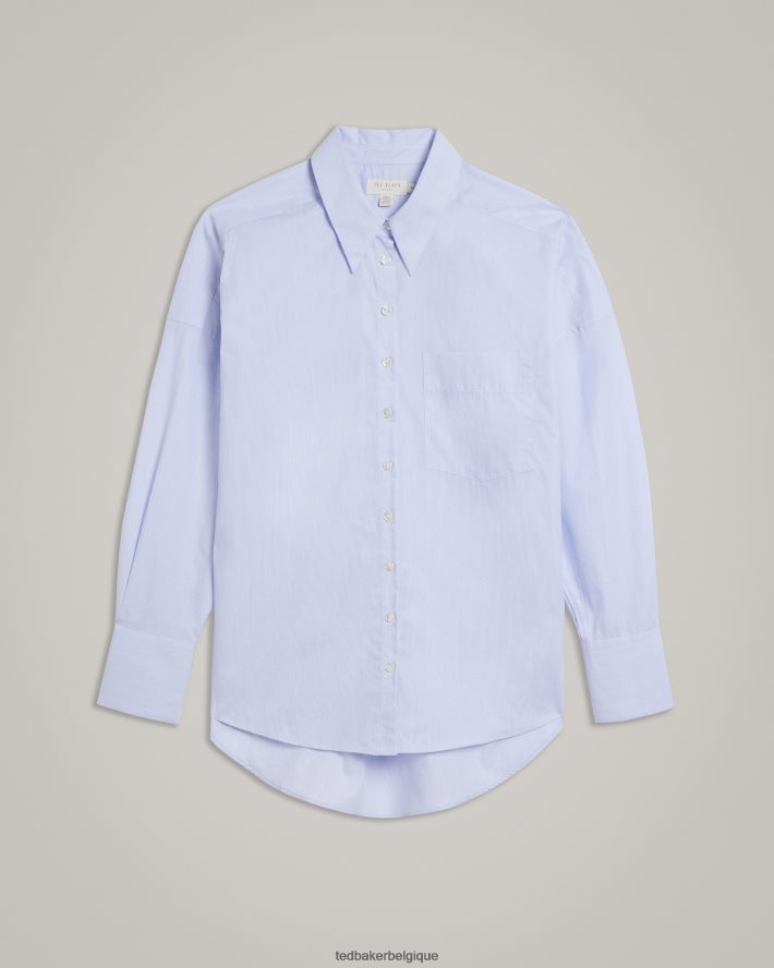 être Ted Baker femmes chemise rayée afllua blanc FR8J42518 vêtements