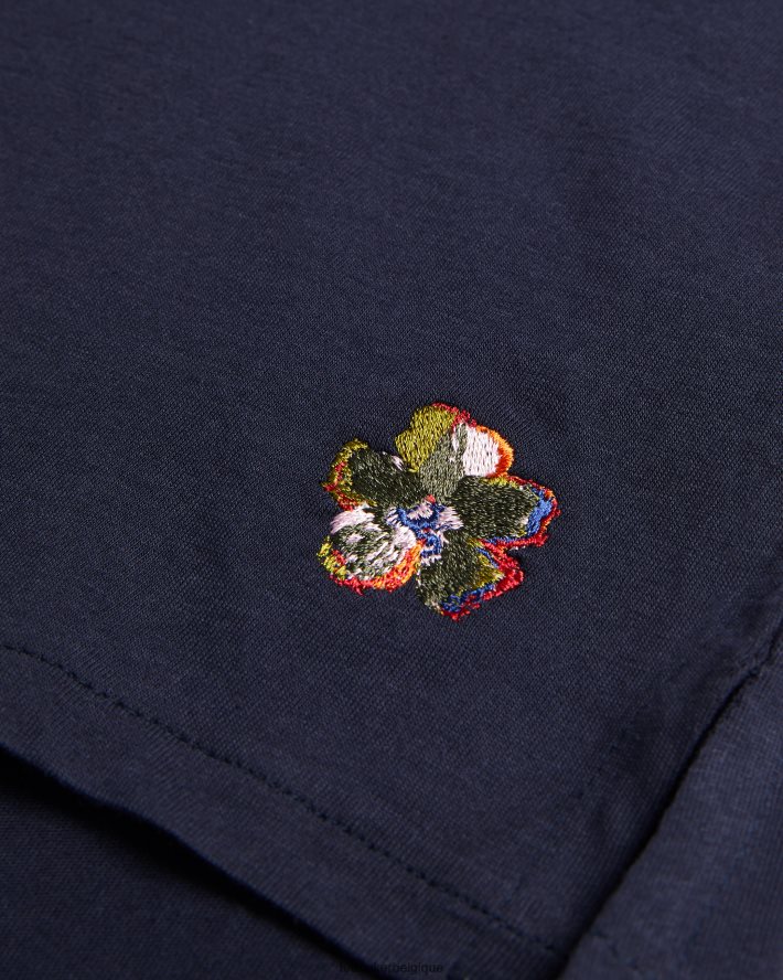 être Ted Baker femmes erisana t-shirt à manches pour adultes coupe facile marine FR8J42491 vêtements