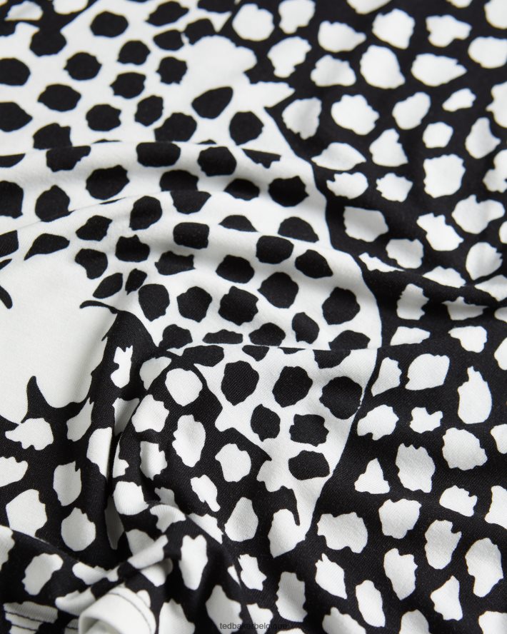 être Ted Baker femmes lucyz t-shirt ajusté à col en V noir FR8J42489 vêtements