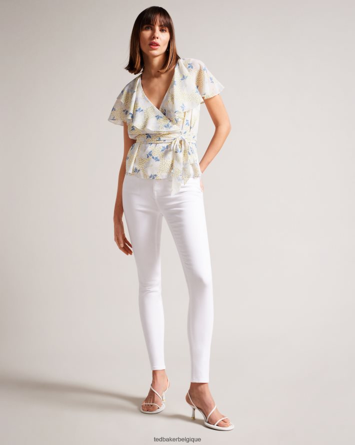 être Ted Baker femmes jean skinny ziarah blanc FR8J42298 vêtements