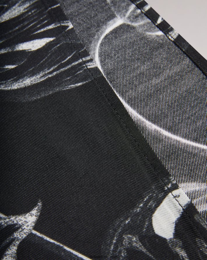 être Ted Baker femmes alettaa - robe jupe nuisette à corsage en tricot noir FR8J4263 vêtements