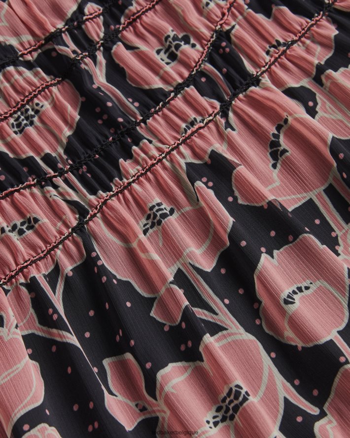 être Ted Baker femmes allesaa - jupe longue à volants noir FR8J42247 vêtements