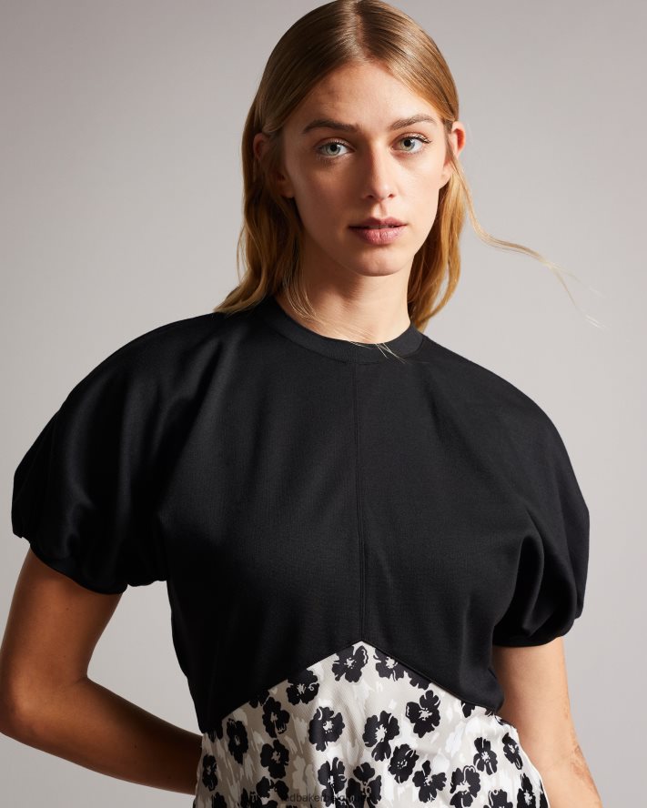 être Ted Baker femmes haut en point de Rome gwiana avec robe jupe midi noir FR8J42513 vêtements