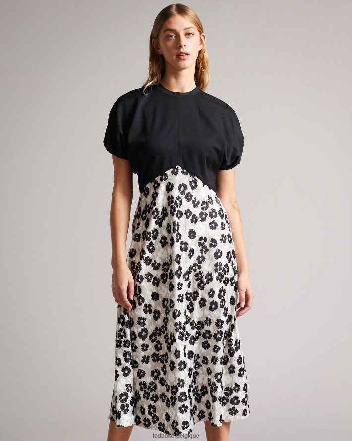 être Ted Baker femmes haut en point de Rome gwiana avec robe jupe midi noir FR8J42513 vêtements