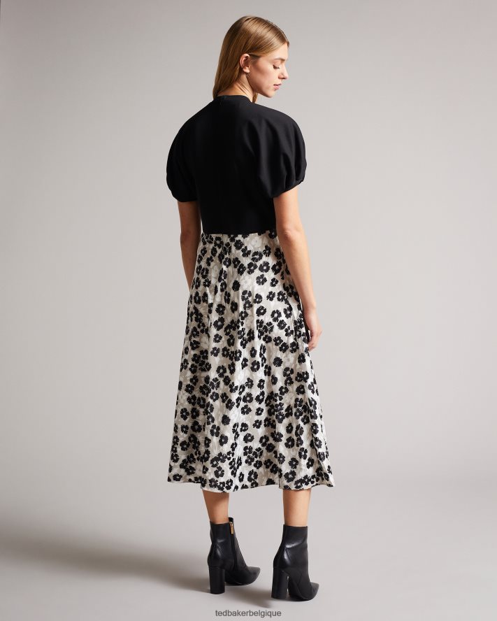 être Ted Baker femmes haut en point de Rome gwiana avec robe jupe midi noir FR8J42513 vêtements