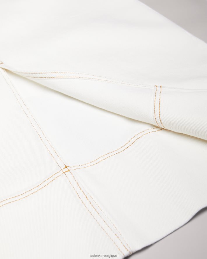 être Ted Baker femmes jomana jupe crayon mi-longue en jean Ivoire FR8J42136 vêtements