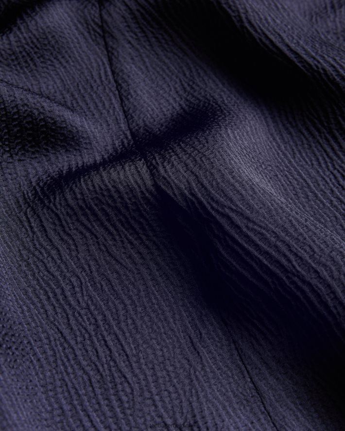 être Ted Baker femmes jupe nuisette en satin martelé francic marine FR8J42419 vêtements