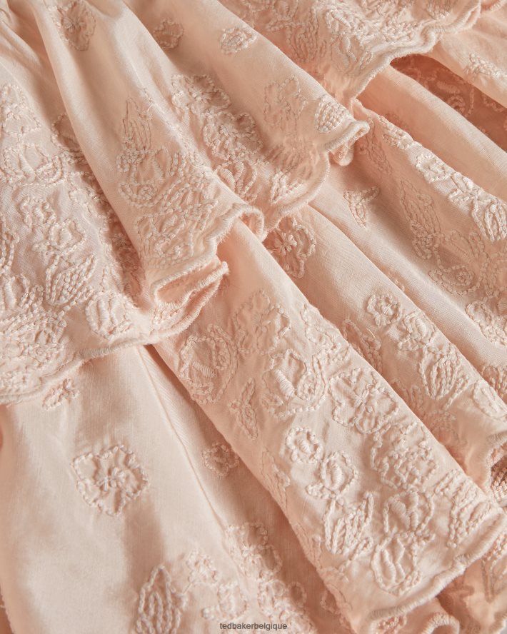 être Ted Baker femmes mini-jupe à volants alegria rose clair FR8J42661 vêtements