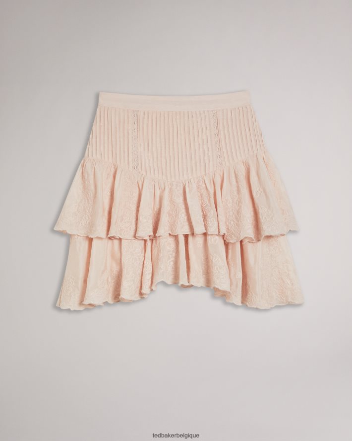 être Ted Baker femmes mini-jupe à volants alegria rose clair FR8J42661 vêtements
