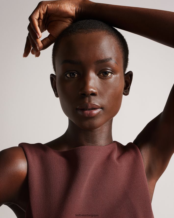 être Ted Baker femmes robe jupe tulipe lophiaz brun FR8J42453 vêtements