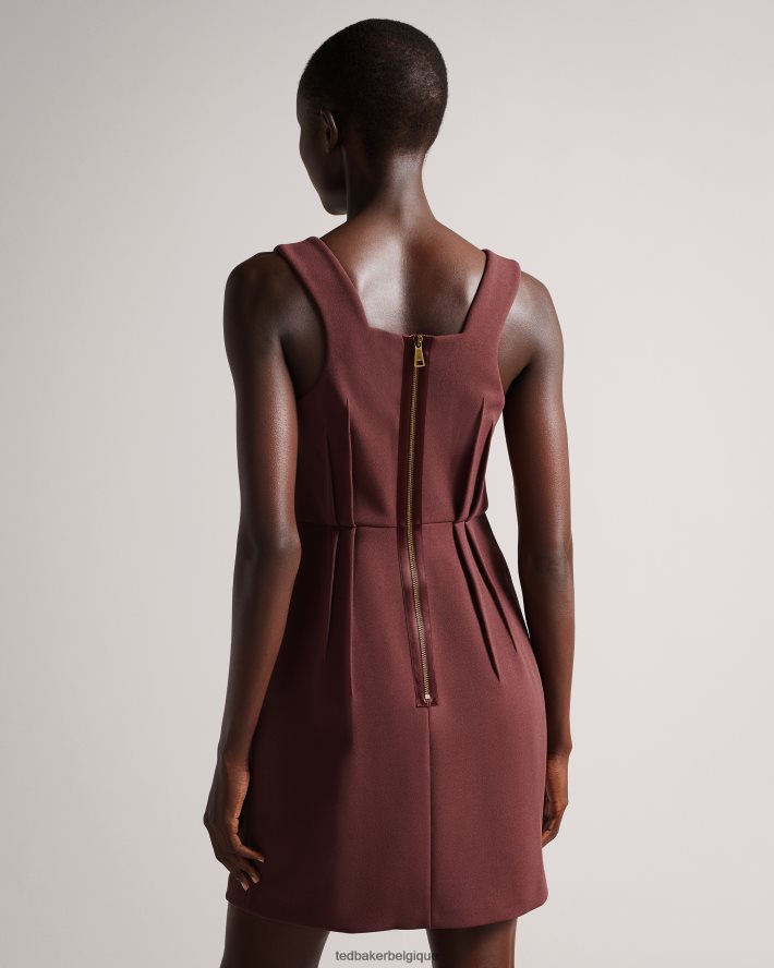 être Ted Baker femmes robe jupe tulipe lophiaz brun FR8J42453 vêtements