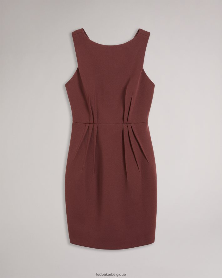 être Ted Baker femmes robe jupe tulipe lophiaz brun FR8J42453 vêtements