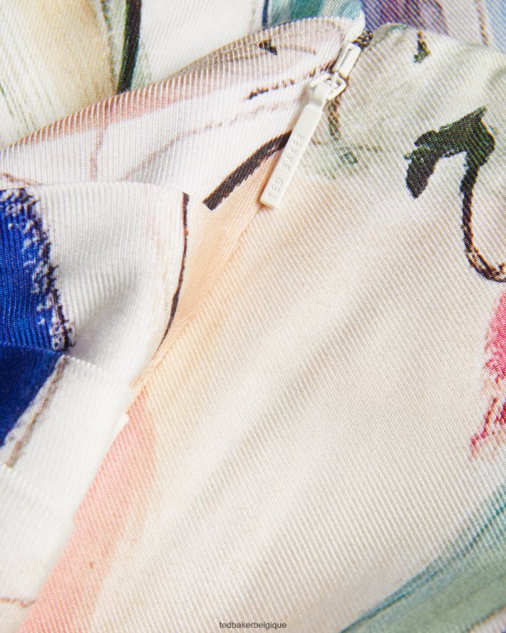 être Ted Baker femmes salleey - jupe asymétrique torsadée blanc FR8J42318 vêtements